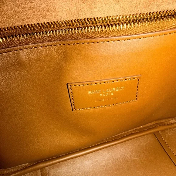 Saint Laurent Tan Leather Shoulder Bag - Picture 4 of 8